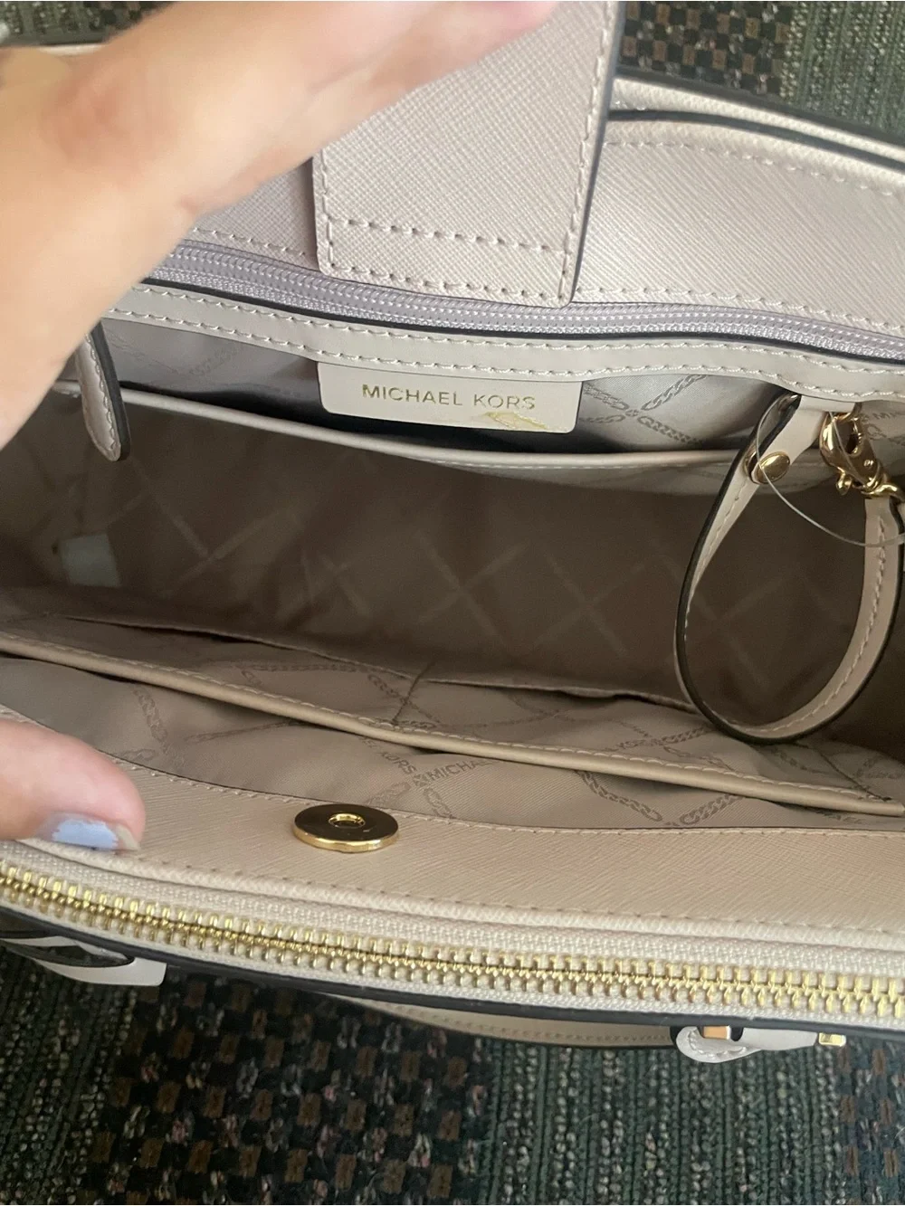 Michael Kors Adrienne Large Saffiano Leather Satchel